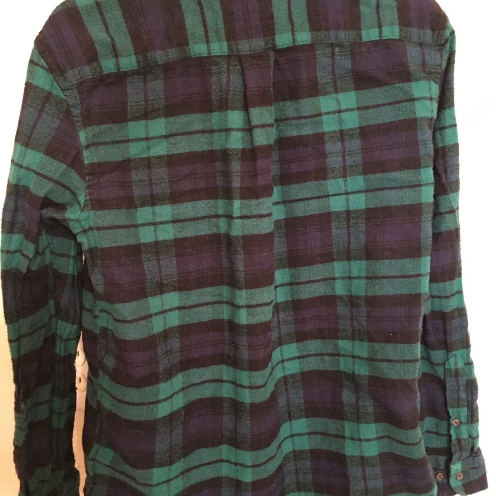 Croft and Barrow Flannel Green button down Medium